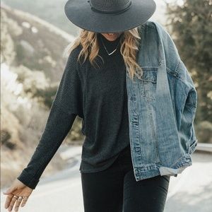 CJLA “Evelyn” Sweater in Charcoal